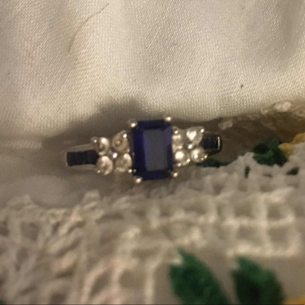 Zales Diamond and Sapphire ring